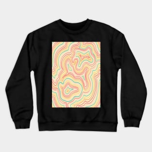 Pastel Psychedelic Wavy Lines Crewneck Sweatshirt